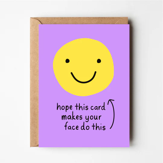 Greeting card with the message