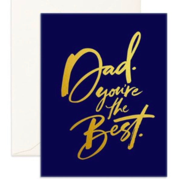 The Smellies Flowers DAD, YOU’RE THE BEST GREETING CARD features navy blue card stock with