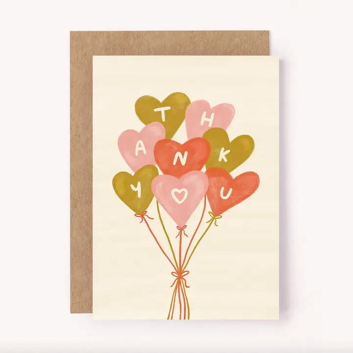 THANK YOU BALLOONS GREETING CARD