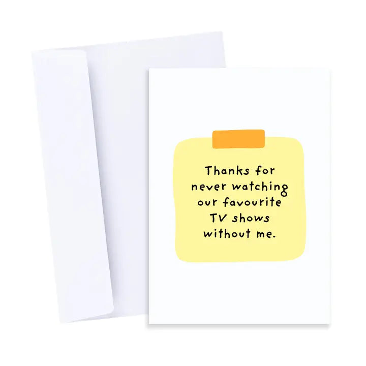 TV SHOWS GREETING CARD