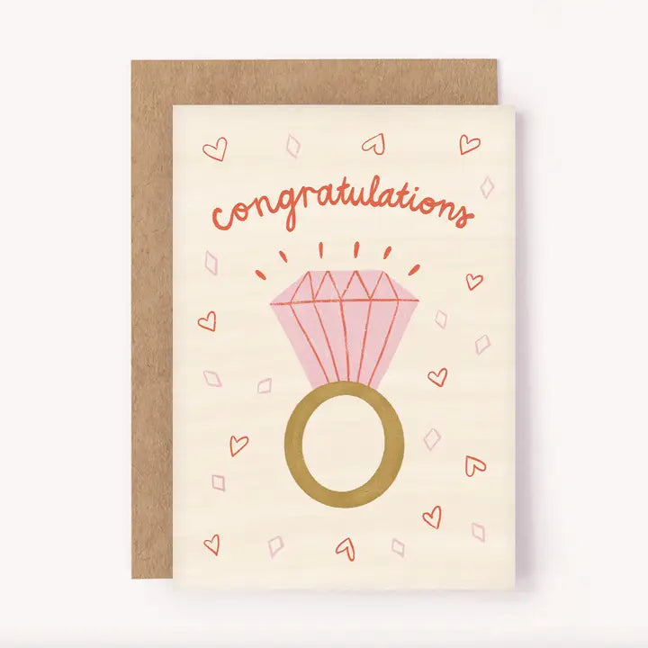 ENGAGEMENT CONGRATULATIONS GREETING CARD