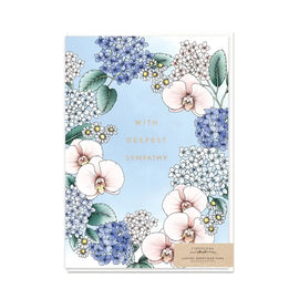 ORCHIDS WITH DEEPEST SYMPATHY GREETING CARD