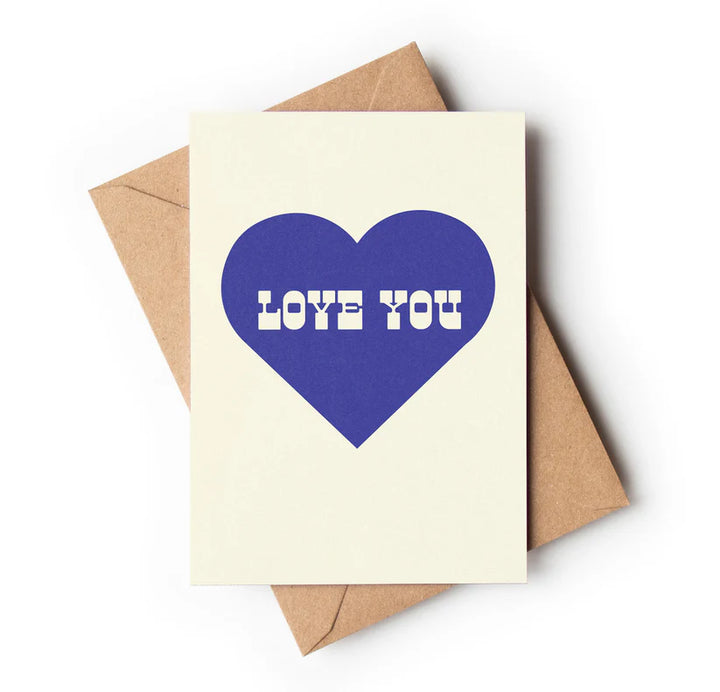 LOVE YOU GREETING CARD (BLUE)