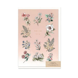 WILDFLOWER THANK YOU GREETING CARD