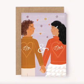 MR & MRS WEDDING GREETING CARD