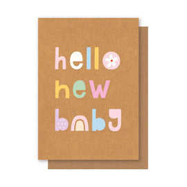 HELLO NEW BABY Greeting Card