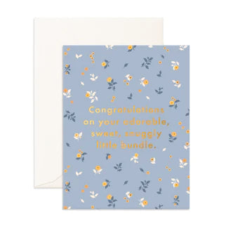 SNUGGLY LITTLE BUNDLE GREETING CARD
