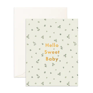 HELLO SWEET BABY GREETING CARD