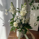 Petite white flower arrangement