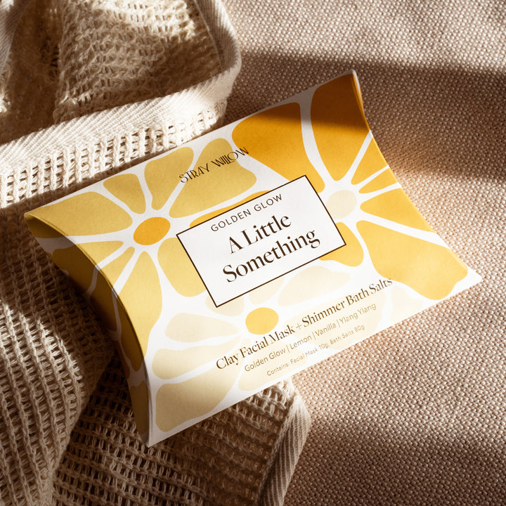 Golden Glow Pocket Duo - Clay Facial Mask and Shimmer Bath Salts