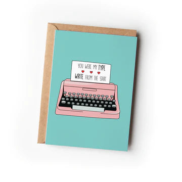 WRITE FROM THE START GREETING CARD