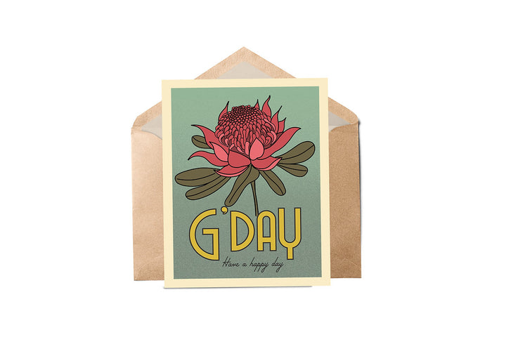 WARATAH GREETING CARD