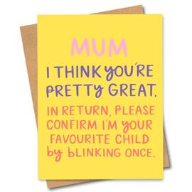 BLINK ONCE GREETING CARD