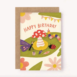 BUG PARTY BIRTHDAY GREETING CARD