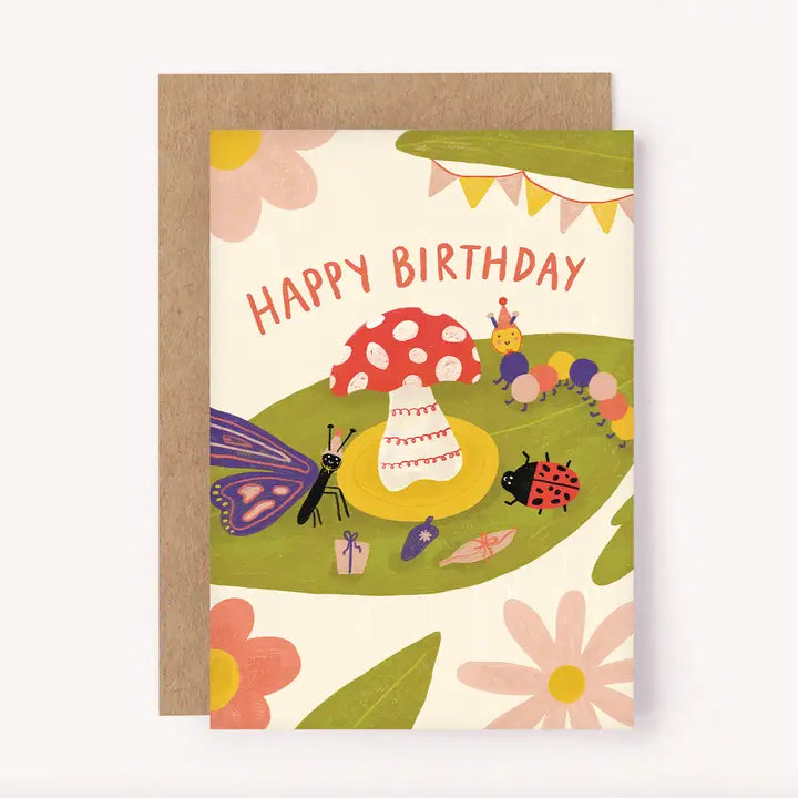 BUG PARTY BIRTHDAY GREETING CARD