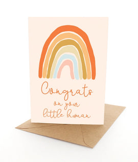 CONGRATS ON YOUR LITTLE HUMAN GREETING CARD