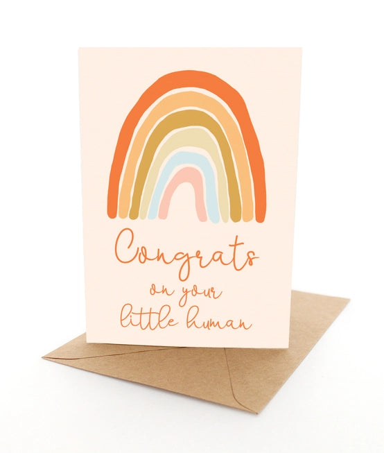 CONGRATS ON YOUR LITTLE HUMAN GREETING CARD