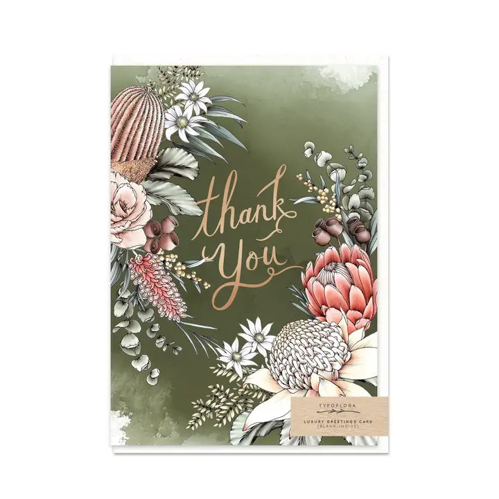WARATAH THANK YOU GREETING CARD